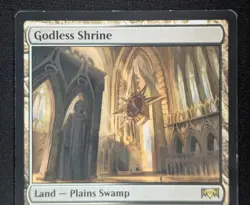 MTG Godless Shrine- DAMAGED -Ravnica Allegiance Magic the Gathering Card # 248 - Image 3