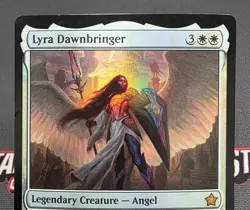 MTG FOIL Lyra Dawnbringer- DAMAGED -Foundations Magic the Gathering Card # 707 - Image 3