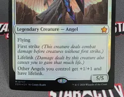 MTG FOIL Lyra Dawnbringer- DAMAGED -Foundations Magic the Gathering Card # 707 - Image 4