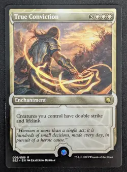 MTG True Conviction- DAMAGED -Signature Spellbook: Gideon Magic Card # 006 - Image 1