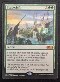 MTG Scapeshift- WRITTEN ON-Core Set 2019 Magic the Gathering Card # 201 - Image 1