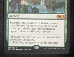 MTG Scapeshift- WRITTEN ON-Core Set 2019 Magic the Gathering Card # 201 - Image 4