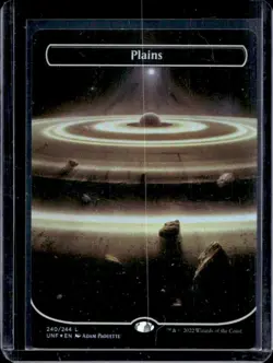 2022 Magic: The Gathering Unfinity Plains Cosmic Foil #240 - Image 1