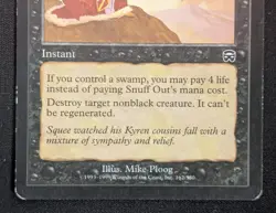 MTG Snuff Out- DAMAGED -Mercadian Masques Magic the Gathering Card # 162 - Image 4