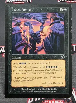 MTG Cabal Ritual- DAMAGED -Torment Magic the Gathering Card # 051 - Image 1