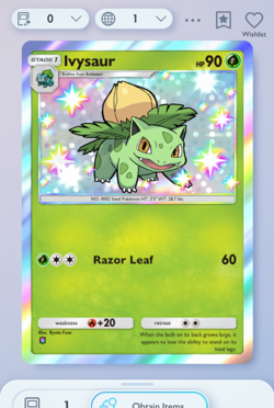 Pokemon TCG POCKET - Ivysaur Shiny 1⭐, Celestial Guardians, English - Image 3