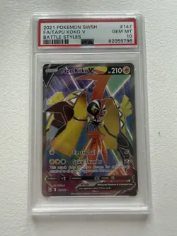 Pokemon TCG Tapu Koko v Sword & Shield Battle Styles Holo Ultra Rare 147/163 - Image 1