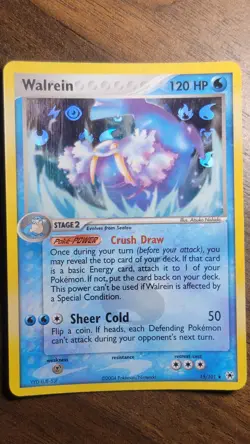 Pokemon Card - Walrein Hidden Legends 15/101 Reverse Holo Rare TCG - Image 1