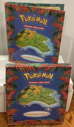 Vintage Pokemon Southern Islands Collection Binder + Binder Cover + Post Cards - Image 1