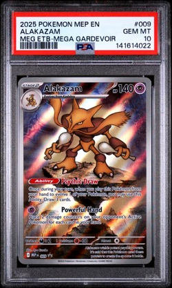 PSA 10 2025 POKEMON MEP EN-ME BLACK STAR PROMO 009 ALAKAZAM MEGA EVOLUTION ELITE - Image 1