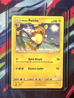 Pokemon TCG Alolan Raichu SM65 Sun & Moon Promo Card NM Condition - Image 1