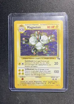 Magneton Holo Fossil Set Unlimited 11/62 Rare Vintage WOTC Pokemon Card - Image 1