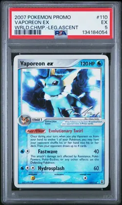 2007 POKEMON WORLD CHAMPIONSHIPS PROMO LEGEND ASCENT #110 VAPOREON EX PSA 5 - Image 1