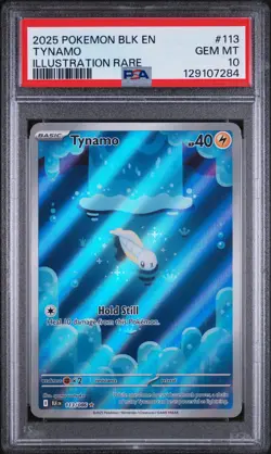 2025 POKEMON BLK EN-BLACK BOLT ILLUSTRATION RARE #113 TYNAMO PSA 10 - Image 1