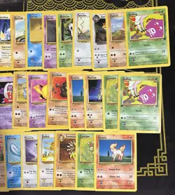 Pokemon TCG Lot of 56 Vintage Common and Uncommon Cards MP/DMG Base Set Fossil - Image 4