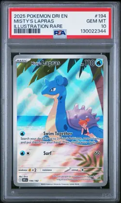 Pokemon Misty's Lapras 194/182 Sv10: Destined Rivals Holo PSA 10 - Image 1