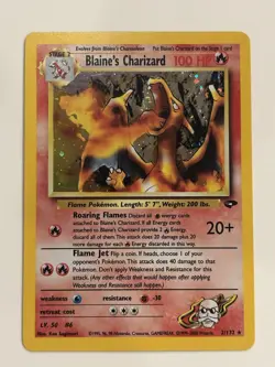 Pokemon TCG Blaine's Charizard Gym Challenge 2 Holo Unlimited Rare 2/132 - Image 3