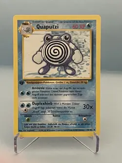 1st Edition Pokemon GERMAN Poliwhirl (Quaputzi) Base Set 38/102 Uncommon NM/M+ - Image 1