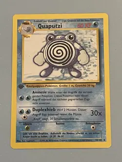 1st Edition Pokemon GERMAN Poliwhirl (Quaputzi) Base Set 38/102 Uncommon NM/M+ - Image 2
