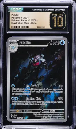 2024 POKEMON PALDEAN FATES, ILLUSTRATION RARE - HOLO PALAFIN CGC 10 PERFECT - Image 1
