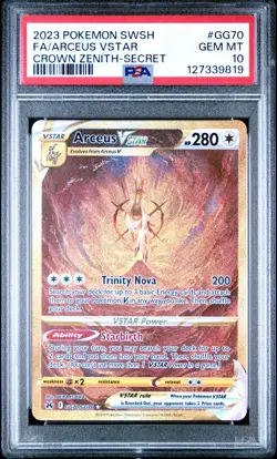 2023 POKEMON SWORD & SHIELD CROWN ZENITH SECRET FULL ART/ARCEUS VSTAR PSA 10 - Image 1