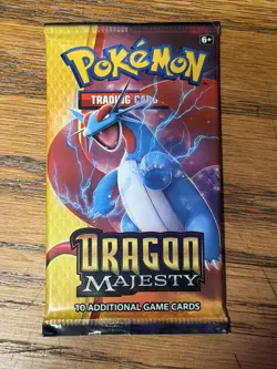 Pokemon TCG Dragon Majesty Booster Pack 10 Card Sealed Salamence Art - Image 1