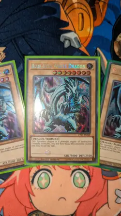 YuGiOh! | PLAYSET 3x Blue-Eyes White Dragon | CT14-EN002 Secret Rares | NM - Image 2