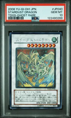 2008 YU-GI-OH! JPN TDGS-THE DUELIST GENESIS GHOST RARE STARDUST DRAGON PSA 10 - Image 1
