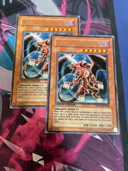 YUGIOH - WHITE HORNED DRAGON X2 - RARE - MDP2 - LP - LIMITED EDITION - Image 1
