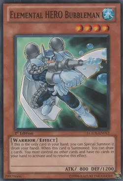 Elemental HERO Bubbleman - LCGX-EN012 - Common - Unlimited Edition Near Mint Leg - Image 1