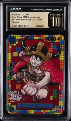 2025 ONE PIECE DAY'25 JPN PROMO MONKEY D. LUFFY CGC 10 PRISTINE - Image 1