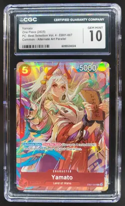 2025 ONE PIECE CCG YAMATO ALT ART EB01-007 CGC 10 E PT - Image 1
