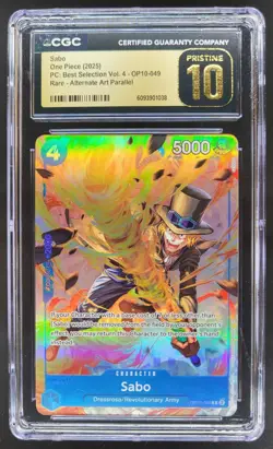 2025 ONE PIECE CCG SABO RARE ALT ART OP10-049 CGC 10 PRISTINE E PT - Image 1