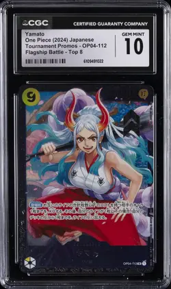 2024 ONE PIECE JPN TOURNAMENT FLAGSHIP BATTLE-TOP 8 YAMATO CGC 10 GEM MINT - Image 1