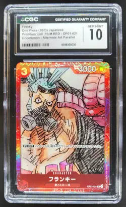 2023 ONE PIECE CCG JAPANESE FRANKY FILM RED ALT ART OP01-021 CGC 10 E PT - Image 1