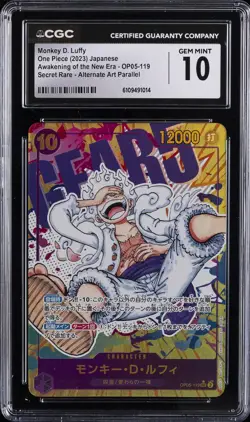 2023 ONE PIECE AWAKENING OF THE NEW ERA MONKEY D. LUFFY CGC 10 GEM MINT - Image 1