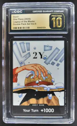 2025 ONE PIECE CCG DON!! LEGACY OF THE MASTER VOL. 8 CGC 10 PRISTINE E PT - Image 1