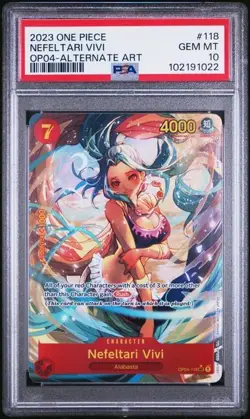 One Piece - Nefeltari Vivi - Secret Alternate Art - OP04-118 - PSA 10 - Image 1