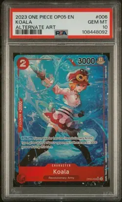 One Piece - Koala - SR Alternate Art - OP05-006 - PSA 10 - Image 1