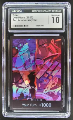2025 ONE PIECE CCG DON!! 2ND ANNIVERSARY SET CGC 10 E PT - Image 1