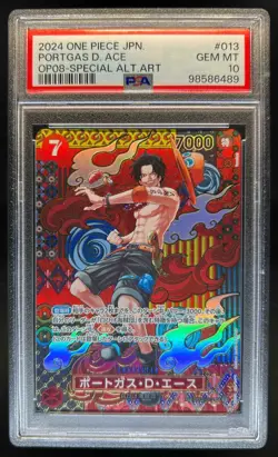 2024 One Piece Two Legends Portgas.D.Ace Special Alternate Art #OP02-013 PSA 10 - Image 1