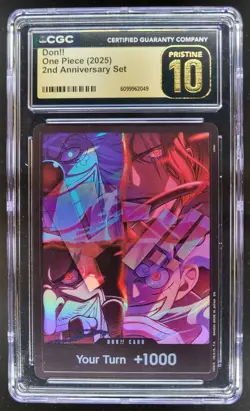 2025 ONE PIECE CCG DON!! 2ND ANNIVERSARY SET CGC 10 PRISTINE E PT - Image 1