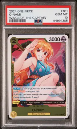 2024 ONE PIECE OP06-WINGS OF THE CAPTAIN #101 O-NAMI PSA 10 - Image 1