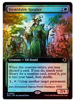 MTG Formidable Speaker (Extended Art) FOIL - ECL Lorwyn Eclipsed NM - Image 1