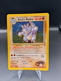 Pokemon TCG Brock's Rhydon Gym Heroes 2/132 Holo Unlimited Rare - Image 1