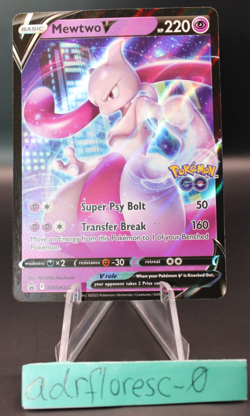 2022 Pokemon TCG, Mewtwo V SWSH223 - Black Star Promo POKEMON GO - Image 1