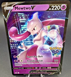 Pokemon TCG - Mewtwo V - SWSH223 - Black Star Promo Holo Stamped - Pokemon Go - Image 1