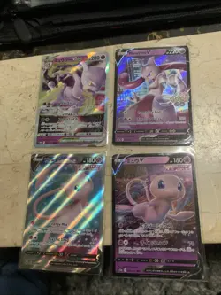Pokemon Go TCG Mewtwo v SWSH223 Mewtwo VSTAR 031/071 & Mew V 250/264 & 053/172 - Image 1