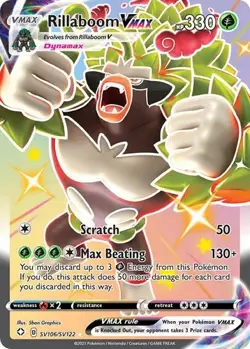 Rillaboom Vmax - SV106/SV122 - Ultra Rare - Shining Fates - Pokemon Card - NM/M - Image 1