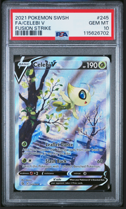 Pokemon Celebi V Alt Full Art 245/264 Fusion Strike #245 GEM MINT PSA 10 - Image 1